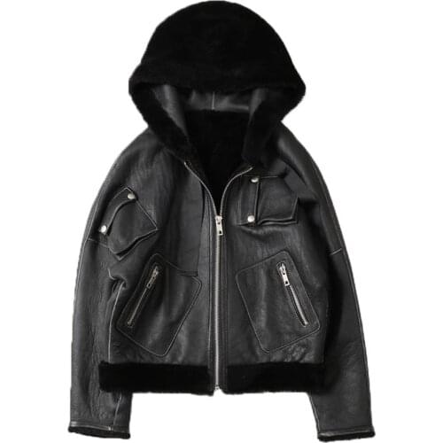 Winter 2021 Commuter Zipper Sleeve Cap Black Short Long Sleeve Wool Coat