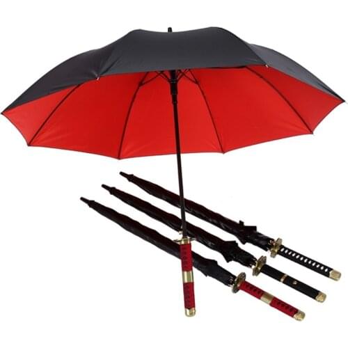 Sword Katana Umbrella Long Handle Large Uv Protection Windproof Business Adult Umbrella Sombrilla Playa Rain Gear BD50UU