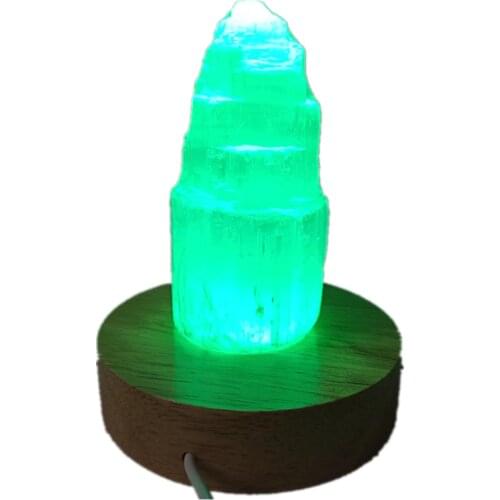 10cm Natural quartz crystal selenite lamp reiki healing Wedding decoration home decor mineral specimen