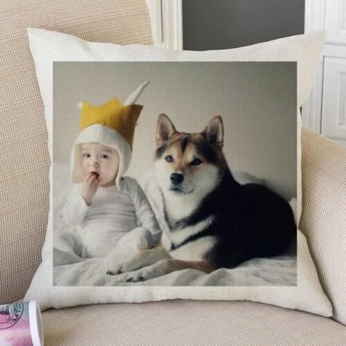 2017 Personalized Pet Dog Photos Customized Pillow Case Home Decoration Special Family Gift Children Kid Bedroom Cushion Covers
