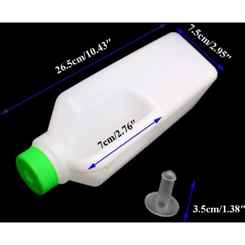 4PCS 850ml lamb goat milking bottles milker plastic bottle silicon nipple drinkers drinking food feeding watering waterer