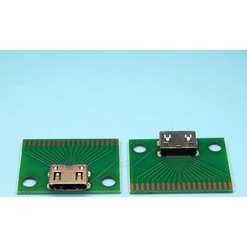 5pcs HDMI C type female with Adapter board test board