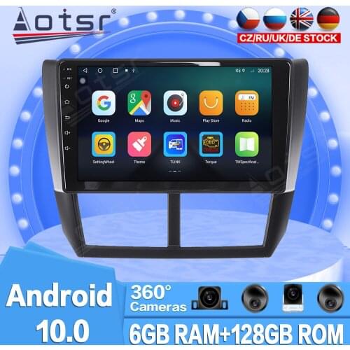 For Subaru Forester 2008-2013 Android Car radio Player GPS Navigation 360 Paronomic camera Auto Stereo Multimedia Carplay 4G SIM