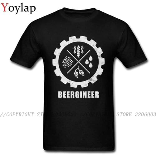 Beer Engineer Gear T-Shirt Retro 3D Printed Mens T Shirts Summer/Fall 100% Cotton Crew Neck Tops Simple Style