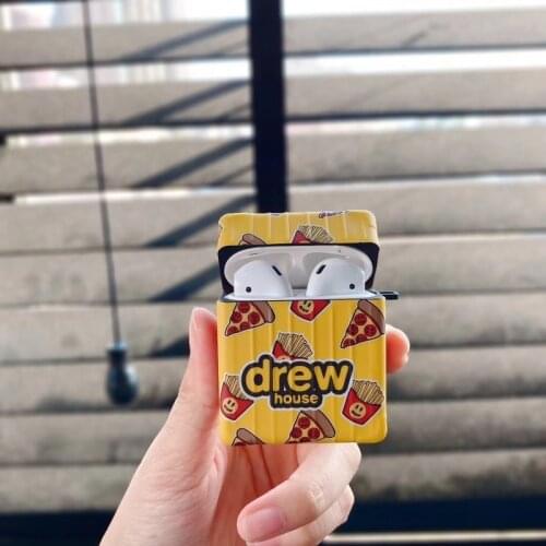 For AirPods Case Drew Brand Street Fashion Accessories Protective TPU Cover For Airpods 2 1 case luxury Earphone Case funda