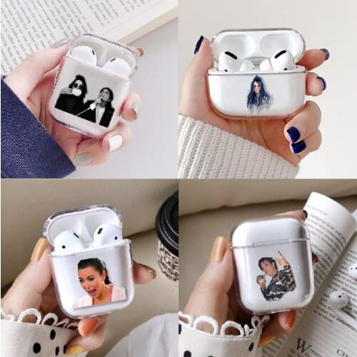 Pop Star Celebrity Earphone Case For Apple iPhone Charging Box For AirPods Pro Hard Transparent Protective Cover Accessories