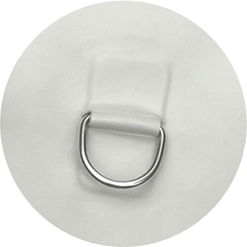 Stainless Steel D-Ring With 4 '' High Quality White Pad Patch For Inflatable Kayak Repair