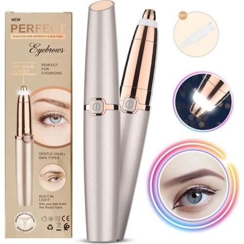 Electric Eyebrow Trimmer Portable Epilator Pen Makeup Mini Shaver Razors Hair Remover Painless Razor Facial Epilator