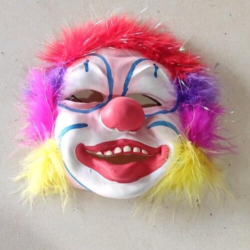 Latex Joker Clown Mask Adult Halloween Cosplay Accessories Ugly Club Masks Happy Party Supplies