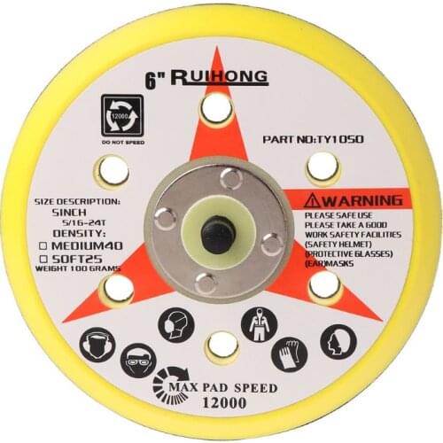 Tools Sanding Pad 150mm 6inc Multifunctional Orbital Sander Polishing Grinding Wheel Cleaning Hook Loop Sanding Disc Backing Pad