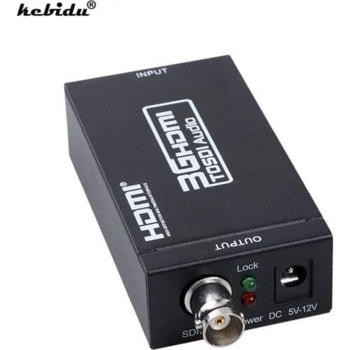 Kebidu Mini HDMI-compatible TO SDI Converter 3G Full HD 1080P HDMI-compatible to SDI Adapter Video Converter with Power Adapter