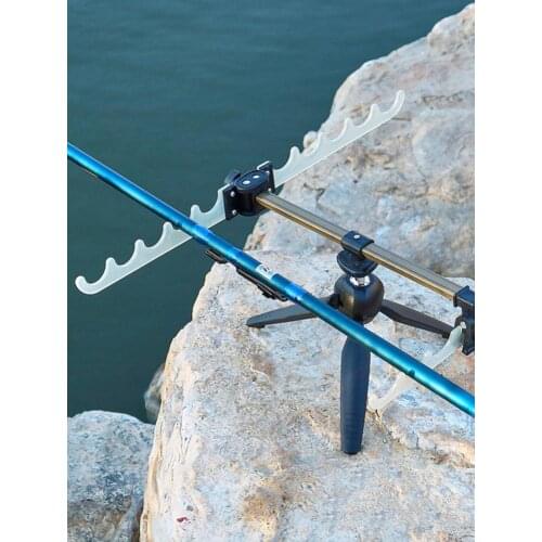 Fishing Rod Bracket Portable Lightweight Retractable Foldable Tripod Stand Holder Suitable Different Types of fishing rods