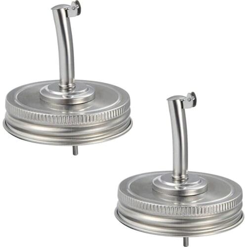 70/86MM Mason Jar Pour Spout Lid Mason Jar Oil Infusions Lids Regular Mouth Bottle Cap Jar Hole Lid For Oil Cocktail Dispenser
