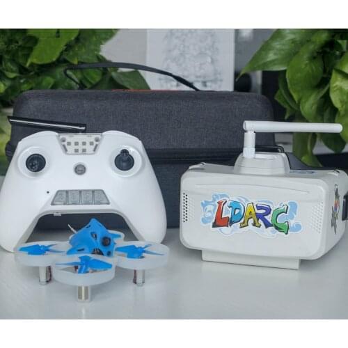 LDARC TINY 7XS RTF 1S 75mm wheelbase FPV racing indoor brushed micro whoop drone OSD, X6 radio transmitter, FPV goggles combo