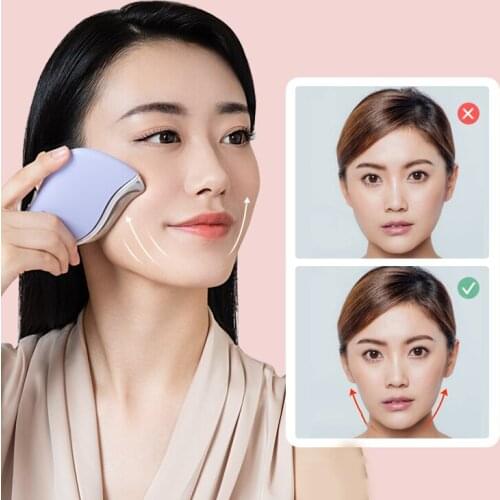 Guasha Scraping Physiotherapy Facial Massager LED Light Microcurrent skin rejuvenation Electric Body Massage Machine Face Liftin