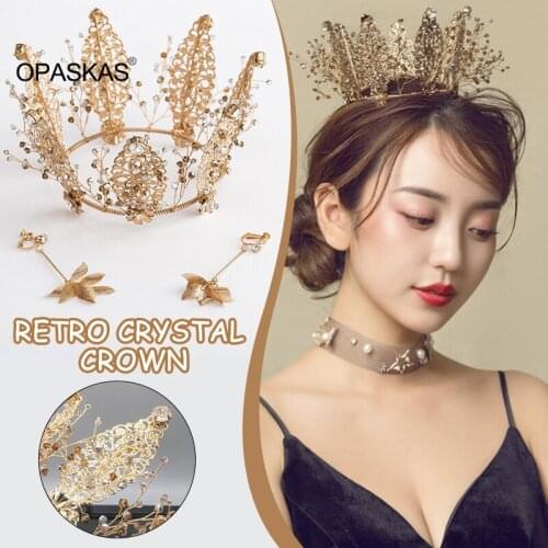 Wedding Earring Headband Set Beautiful Wedding Tiaras Decorative Accessories for Prom Birthday Costume Party VL