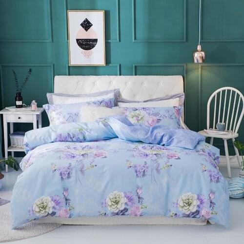 2018 Pure cotton printing Bedding Set Soft Bedclothes Luxury Duvet/Quilt Cover Bed Linen sheet set 4 Pieces Bedding Sets
