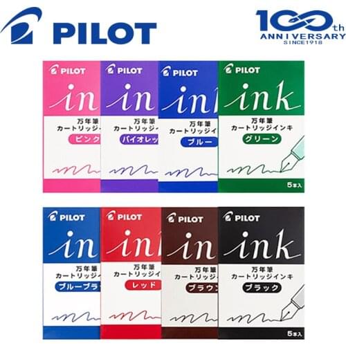 PILOT IRF-5S Disposable Color Ink 5pcs / Boxed 8 Colors for 78G / 88G Smiley Pen and Other Models Fountain Pen Ink
