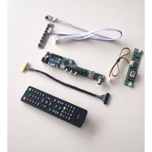 For M200RW01 V2 V3 T.V56 drive card board LCD panel monitor keyboard+Remote+Inverter LVDS 2CCFL 30Pin VGA USB AV RF DIY kit