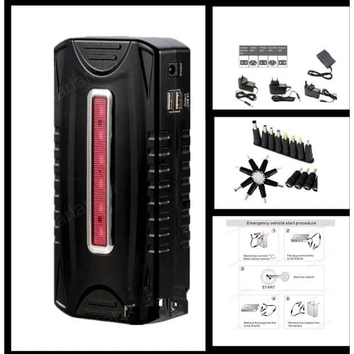 Portable car jump starter multi function for Petrol and Diesel power bank bateria battery 12V car charger auto start booster