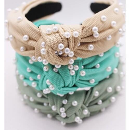 Vintage Knotted Hairband With Pearl Knot Headband Hair Accessories Hair Jewelry