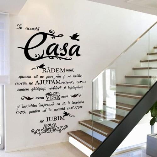 Romanian In our home Acasa stickere perete Wall Sticker Living Room Bedroom in aceasta casă stickere perete Wall Decal Kitchen