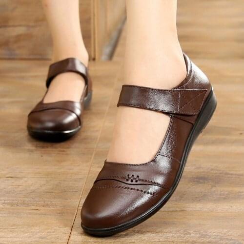 Women Genuine Leather 2021 New Comfort Breathable Anti-Odor Moccasin Summer High Quality Soft Female Boat Shoes Plus Size 42