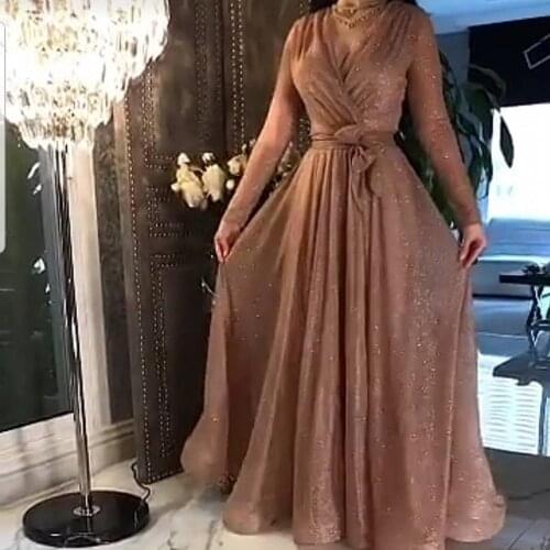 Woman Prom Evening Dresses 2020 Party Night Celebrity Long Elegant Plus Size Arabic Formal Dress Gown