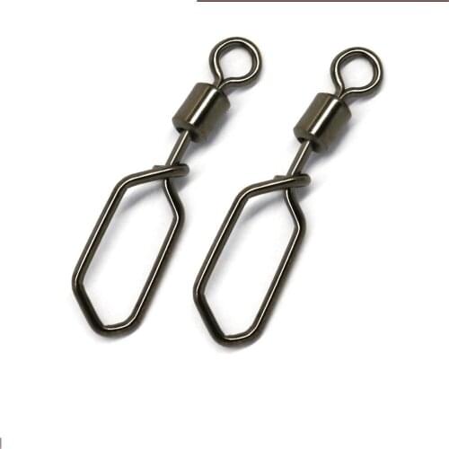 20pcs/lot Swing Aquare Snap Fishing eight 8 word ring pin copper+Stainless steel swivels snaps fishing connector accessories