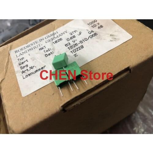 20PCS/50PCS Germany ERO MKT1826 684/63V P5MM green Audio film capacitor ERO1826 0.68uF/63V Copper MKT 1826 0.68UF 63V 684