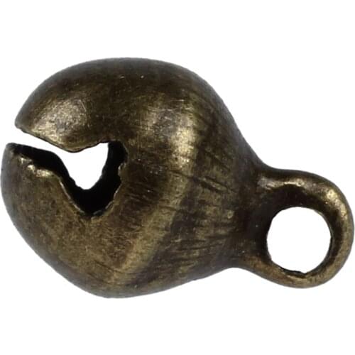 50Pc Vintage Bronze Color Alloy Small Jingle Bell Pendant Charm Jewelry Findings