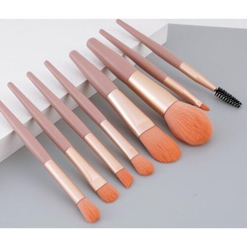 8pcs Mini Makeup Brushes Portable Soft Hair Brush Set Eye Shadow Brush Beauty Makeup Brush Makeup Tool