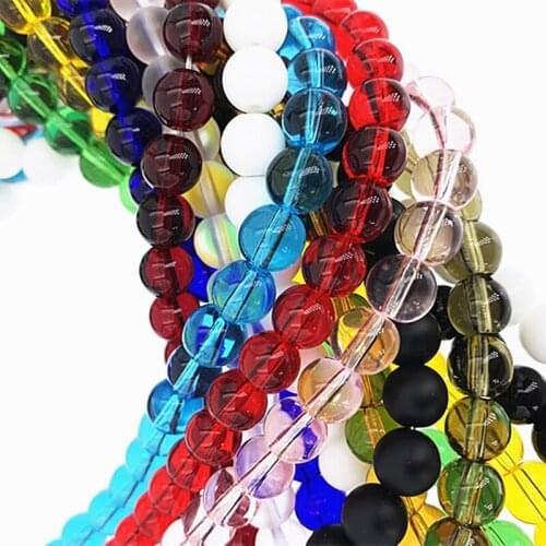 New Natural Stone Matte Quartz Crystals Beads Smooth Loose Beads 4mm-12mm For Jewelry Making Charm Accessories DIY