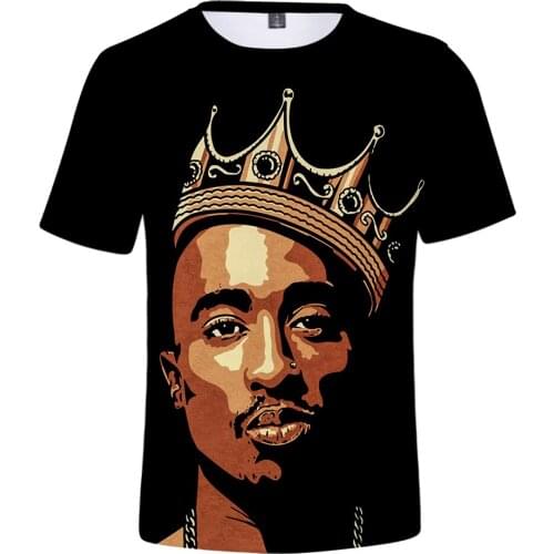 Rholycrown 2PAC T shirt Men Women 3D Print T-shirt Fashion Idol 2PAC 3D T shirt Men Summer Short Sleeve Cool black Tops