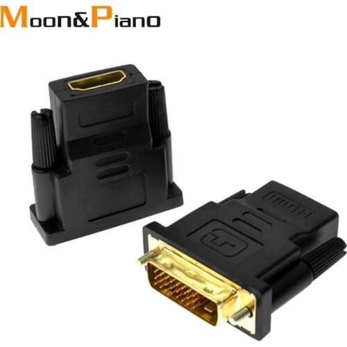 HDMI Converter HDMI Female to DVI D 24+1 Pin Male 1080P HDTV Adapter Switch for PC PS3 Projector TV Box HDTV Black Lightweight