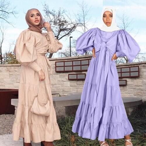Eid Mubarak Vestidos Abaya Dubai Muslim Dress Turkey Dresses Abayas For Women Islam Clothing Robe Femme Musulman De Mode