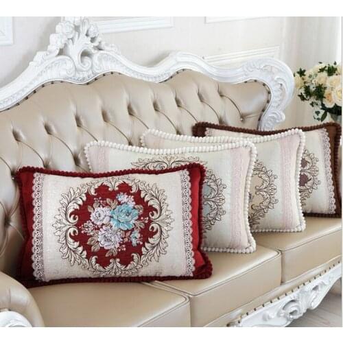 Classic Europe Cushion Covers High Quality Rectangle Throw Pillow Case Elegant Decorative Sofa Car Cushion Case Home Textile
