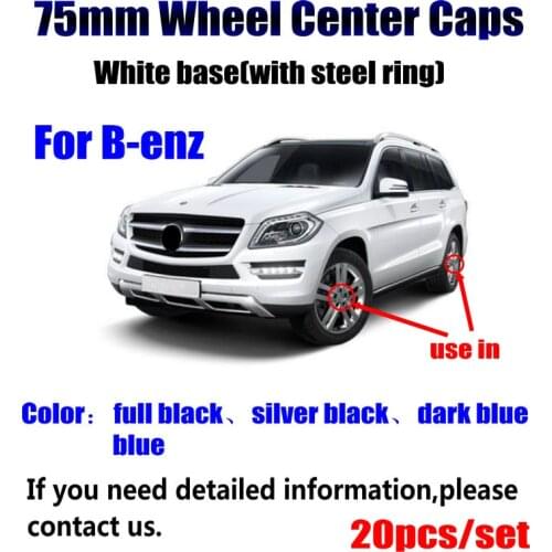 20Pcs/lot 75mm 3pin Car Wheel Center Hub Caps Cover Logo Emblem For Mercedes A B C CLA G M A1714000025 Car Accessories Styling