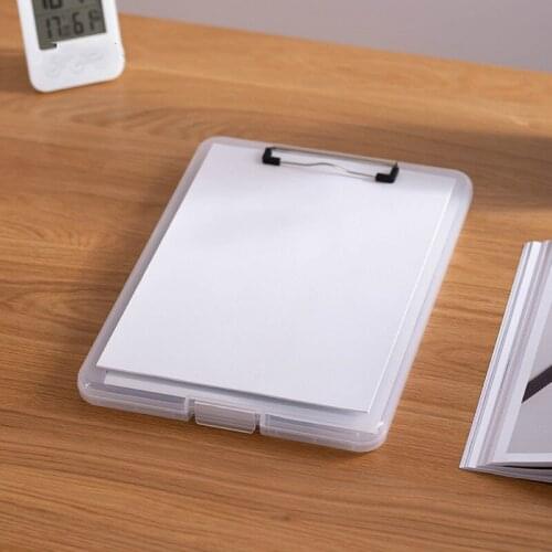 Multifunctional A4 Wordpad File Folder Writing Board Clip With Pen Slot Desktop Organizer Storage Box Stationery