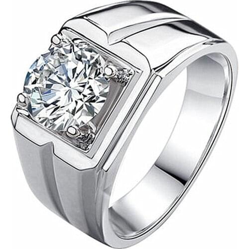 Fashion Rings 925 Silver Jewelry with Cubic Zirconia Gemstone Open Finger Ring for Men Wedding Party Gift Accessories Wholesale