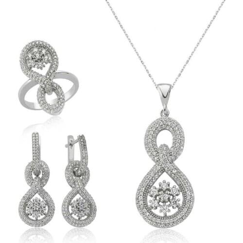 Silver Infinite Snowflake Lady Set