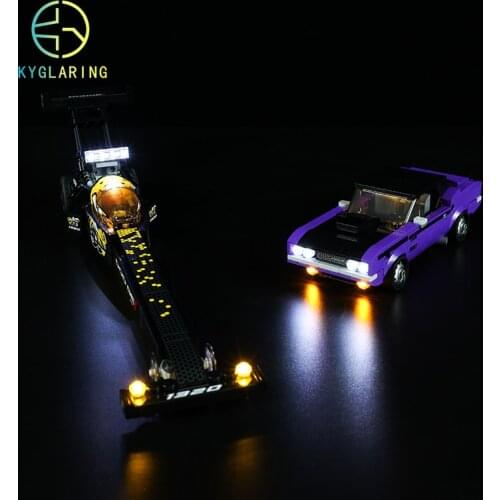 Kyglaring Led Lighting Set DIY Toys for 76904 Mopar Dodge SRT Top Fuel Dragster & 1970 Dodge Challenger T/A Blocks Building