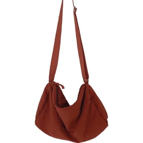 Nylon Women Shoulder Bags Japanese style Solid Color Travel Crossbody Bag for Girl Simplicity Ladies Wallet Retro Handbag