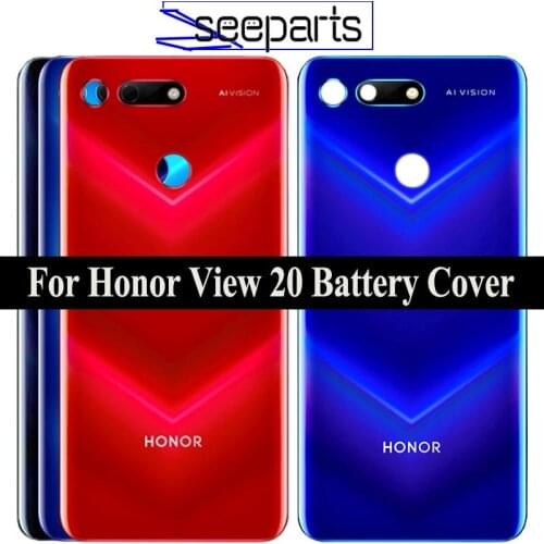 6.4" New Back Cover Huawei Honor View 20 Back Battery Cover Door Rear Housing Case Honor V20 Battery Cover Battery Cover