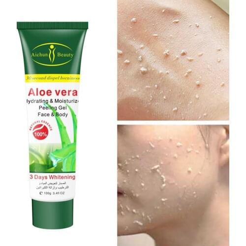 Dead Skin Calluses Moisturizing Whitening Exfoliate Body Aloe Scrub Cream Gel Shrink Anti Pores Vera Exfoliating N9L6