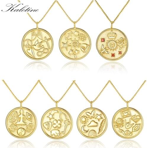 KALETINE 925 Sterling Silver Letters Necklace for Women Faith Hope Love Dream Initial Pendant Thin Chain English Letter Jewelry