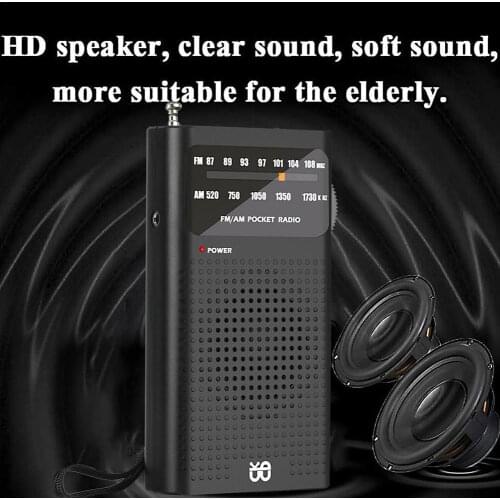 Full Band FM/AM Analog Radio Pocket Portable Radio Radio On/off Timer Clock Digital Function With Tuning