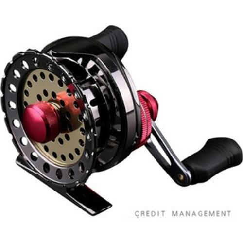All Metal Fishing Reels Anti-slip Left / Right Hand Magnetic Brake Handle Front Raft Wheel Winter Ice Fishing Accessories