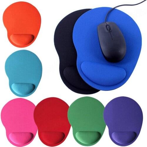 Home Office Anti-Slip Comfort Solid Color Game Mouse Pad Mat with Wrist Support