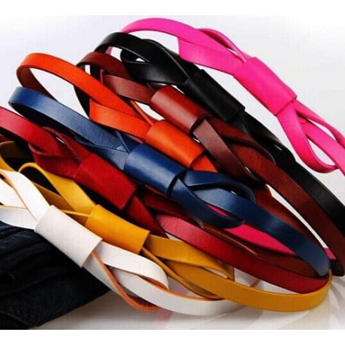 Multi colors Fashion women cowhide belt non ferrous first layer quality waist tieclasps belt dress decoration belt
